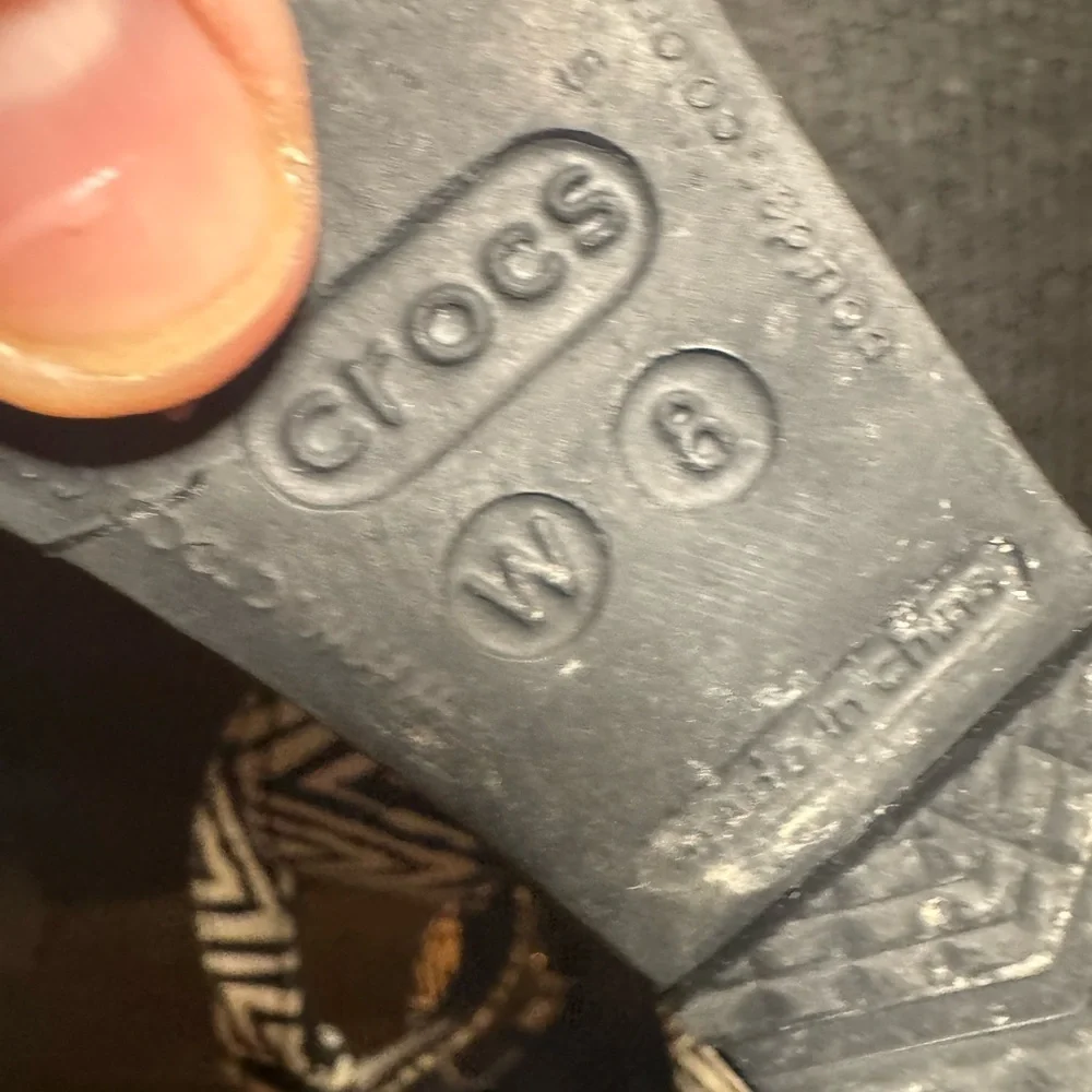 CROCS Black and White Wedge Shoes